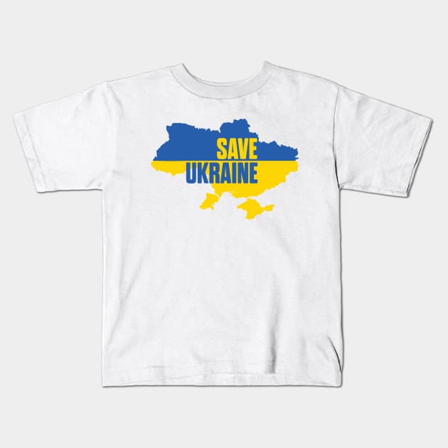 SAVE UKRAINE - PROTEST Kids T-Shirt by ProgressiveMOB